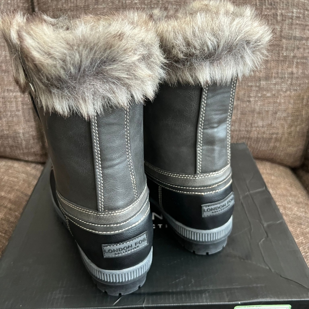 New, NIOB, Women's London Fog Milly Winter Snow Boots Faux Fur,  Size 9 - Picture 5 of 9